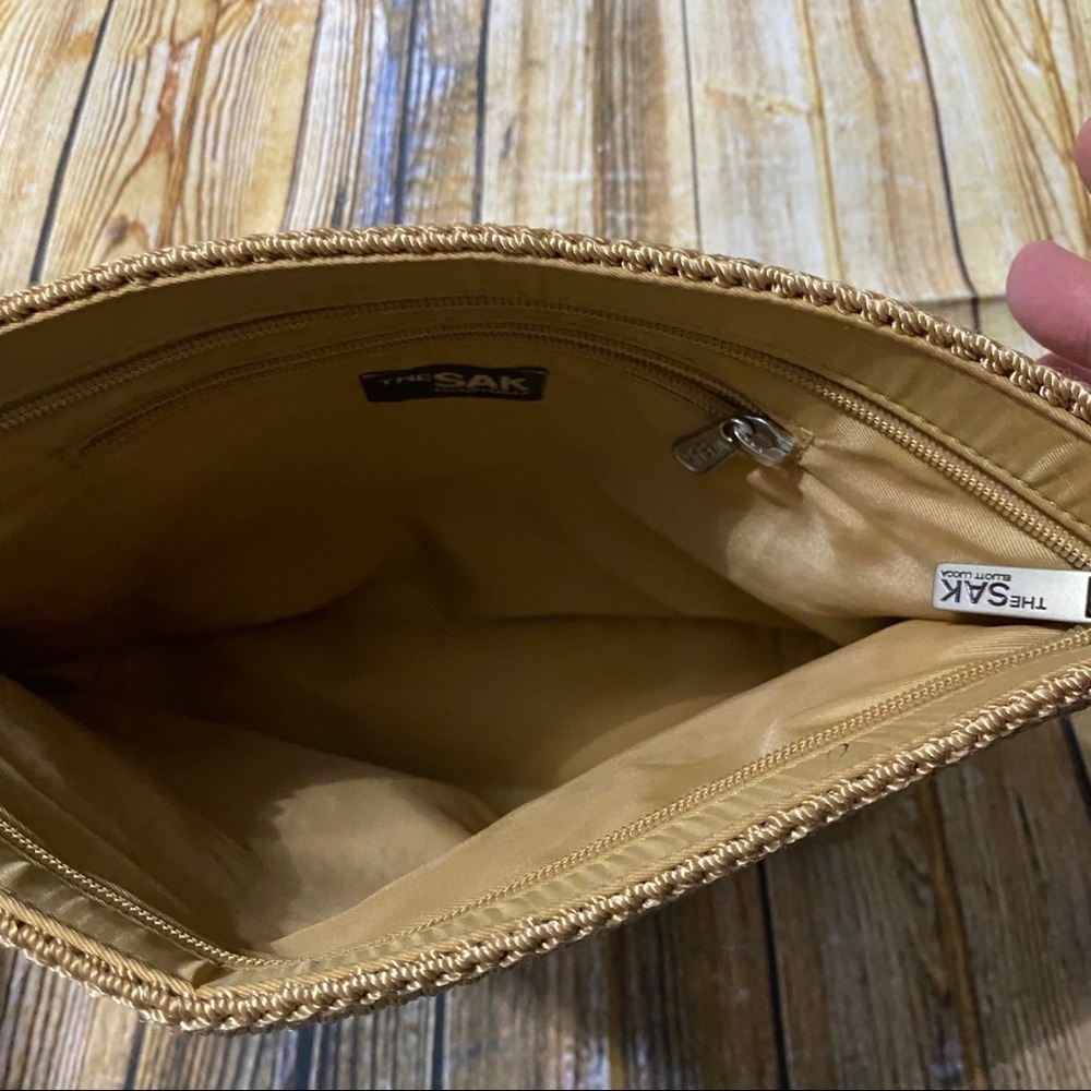 The Sak Tan Beige Woven Zipper Shoulder Bag - Picture 7 of 7